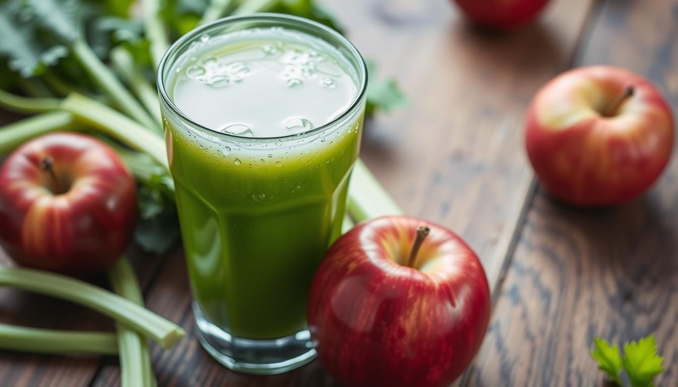 celery and apple juice