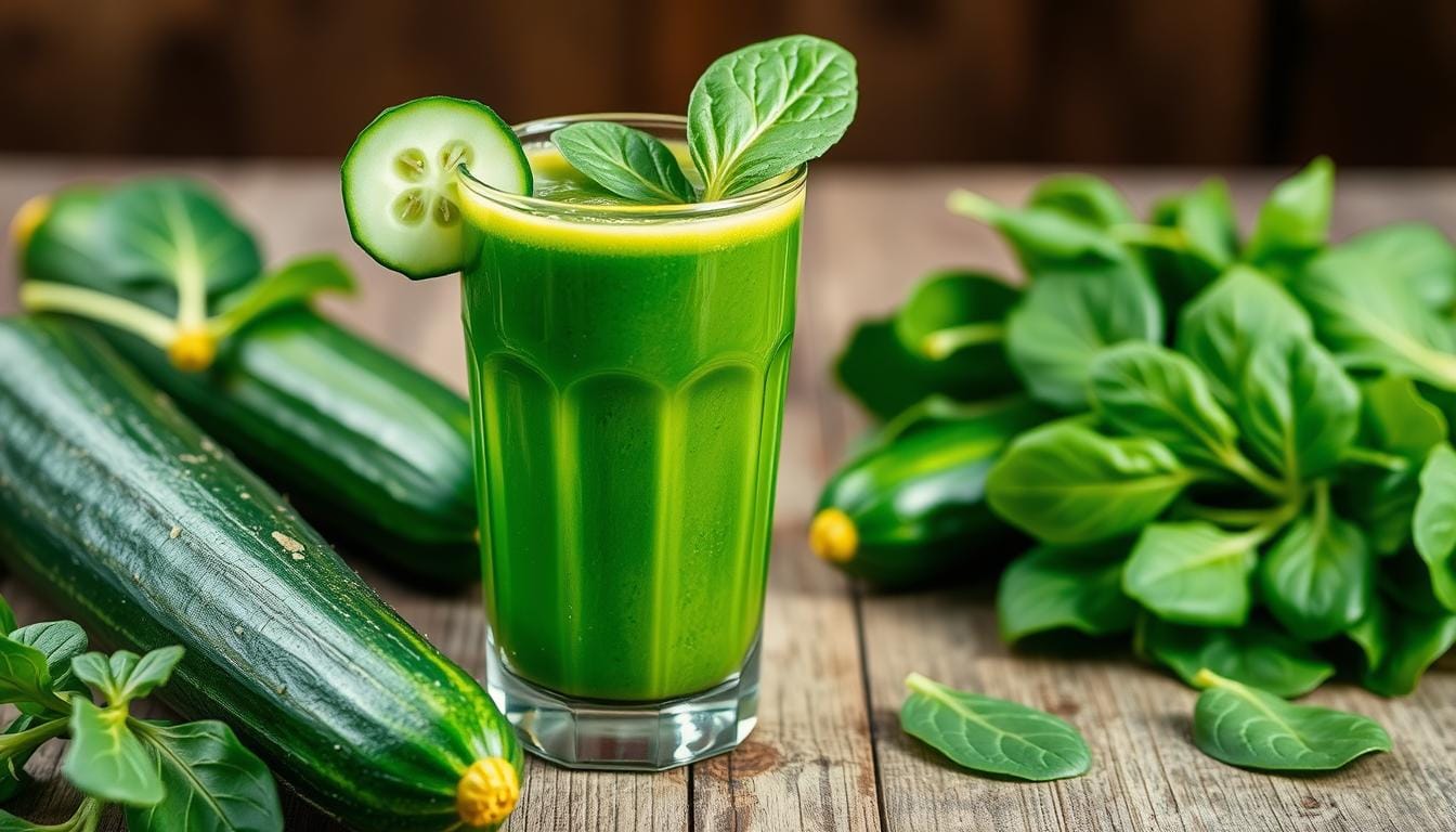 Fresh Cucumber and Sipulin Spinach Juice Benefits